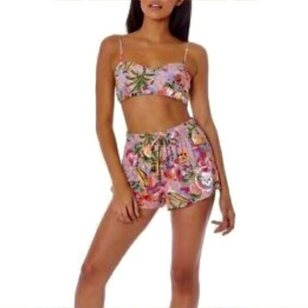 LF The Brand Vintage Tropical Floral Print Short Set Size Small